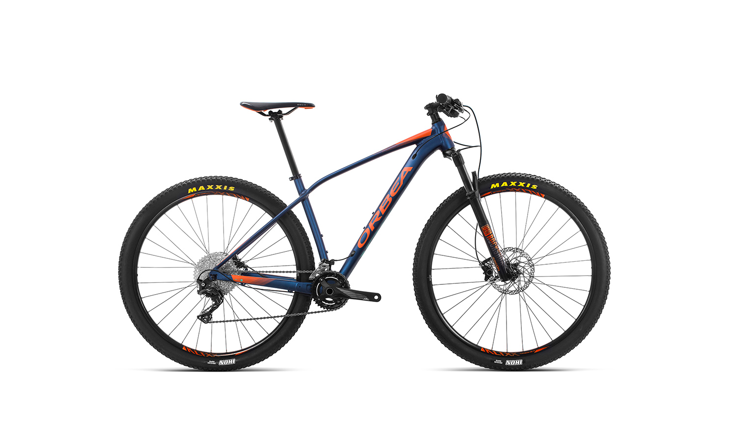 Фотографія Велосипед Orbea ALMA 29 H30-XT (2019) 2019 Синьо-жовтогарячий
